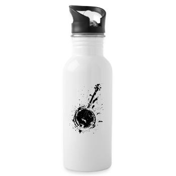 Banjo Street Art - Water bottle with straw - white - Right