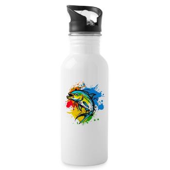 Angler Graphics - Water bottle with straw - white - Right