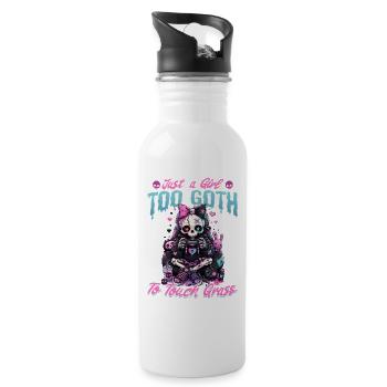 Pastel Goth Soft Goth Gaming Gamer - Trinkflasche mit integriertem Trinkhalm - Weiß - Rechts