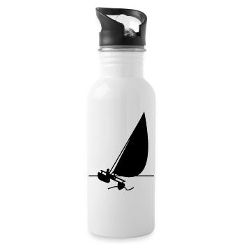 Katamaran - Trinkflasche mit integriertem Trinkhalm - Weiß - Rechts