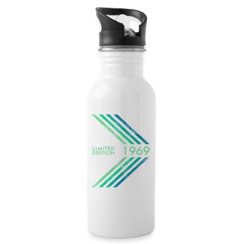 1969 Limited Edition Birthday Men's Women's Sports - Water bottle with straw - white - Right