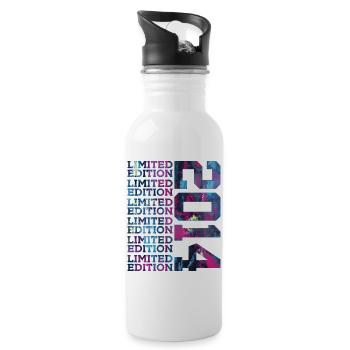 COOL 12 ANS, ÉDITION LIMITÉE 2014 12E ANNIVERSAIRE - Gourde avec paille intégrée - blanc - Droite