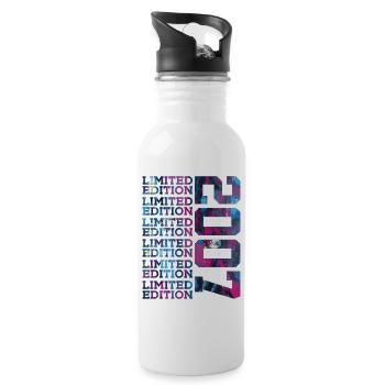 COOL 19 YEARS LIMITED EDITION 2007 19TH BIRTHDAY - Water bottle with straw - white - Right