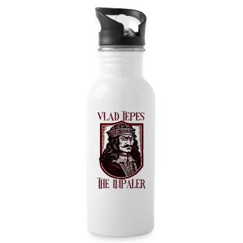 Vlad Tepes The Impaler Shield - Water bottle with straw - white - Right