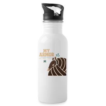 Armadillo Drôle Armadillo Texas - Gourde avec paille intégrée - blanc - Droite