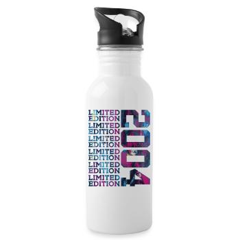 COOL 22 JAHRE LIMITED EDITION 2004 22. GEBURTSTAG - Trinkflasche mit integriertem Trinkhalm - Weiß - Rechts