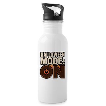 Lustiges Halloween – Halloween-Modus an - Trinkflasche mit integriertem Trinkhalm - Weiß - Rechts