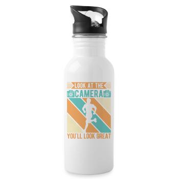 Funny XC Running Runner Gifts Édition Unique - Gourde avec paille intégrée - blanc - Droite