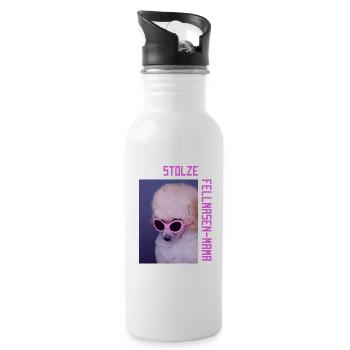 Stolze Fellnasen-Mama - Trinkflasche mit integriertem Trinkhalm - Weiß - Rechts