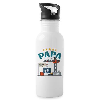 Future Daddy 2027 Beladen Baby-Bau - Trinkflasche mit integriertem Trinkhalm - Weiß - Rechts