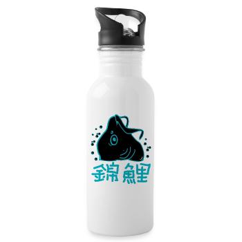 Japan koi - Trinkflasche mit integriertem Trinkhalm - Weiß - Rechts