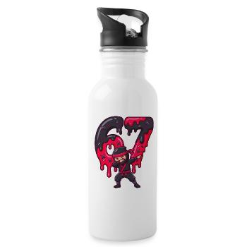 Drip Ninja 67 Neon Drops - Water bottle with straw - white - Right