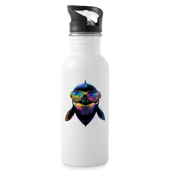 Orca Killer Whale Killer Whale Marine Animals Orcas - Water bottle with straw - white - Right