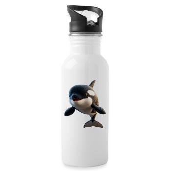 Orca Killer Whale Killer Whale Marine Animals Orcas - Water bottle with straw - white - Right