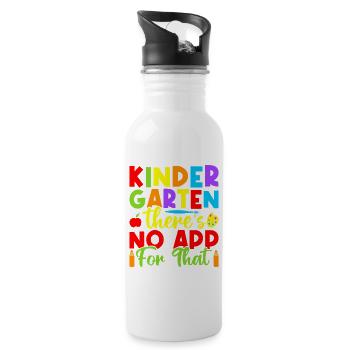 Pre K Teacher No App For That Kindergarten Teacher - Trinkflasche mit integriertem Trinkhalm - Weiß - Rechts