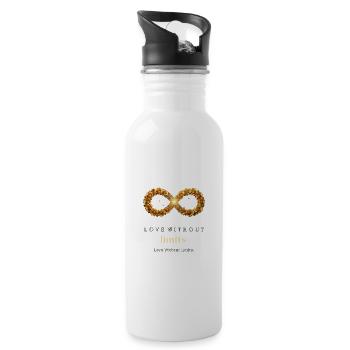 LOVE_WITHOUT_LIMITS_-_Love_Series - Water bottle with straw - white - Right