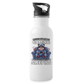 Weekend gaming: Sleep probability - Water bottle with straw - white - Right
