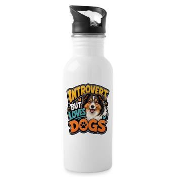 Shetland Shepherd - Water bottle with straw - white - Right