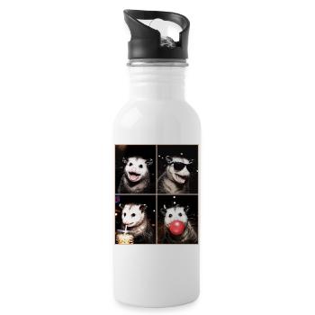 Opossums Opossum - Water bottle with straw - white - Right