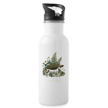 take a hike - Water bottle with straw - white - Right