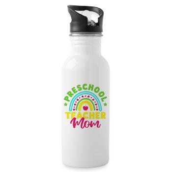 Pre K Teacher Preschool Mom Kindergarten Teacher - Water bottle with straw - white - Right