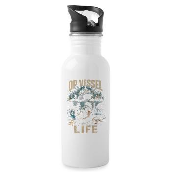 Commercial Diver Industrial Diver DP Vessel Life - Water bottle with straw - white - Right