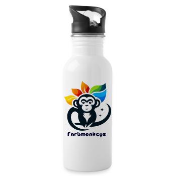 Color Monkey - Water bottle with straw - white - Right