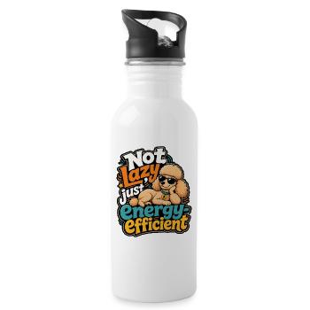 Poodle - Water bottle with straw - white - Right