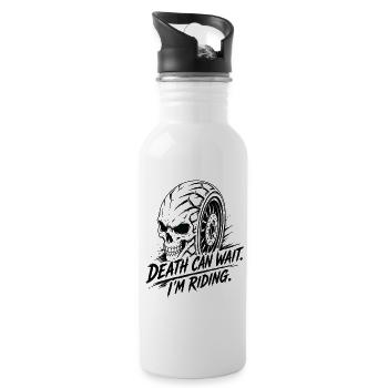 Deadly Tire Skull - Water bottle with straw - white - Right