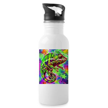 chameleon - Water bottle with straw - white - Right