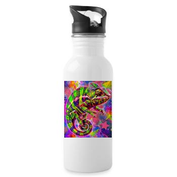 chameleon - Water bottle with straw - white - Right