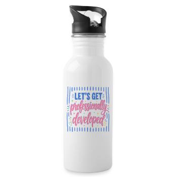 Let's professionally developed - Water bottle with straw - white - Right