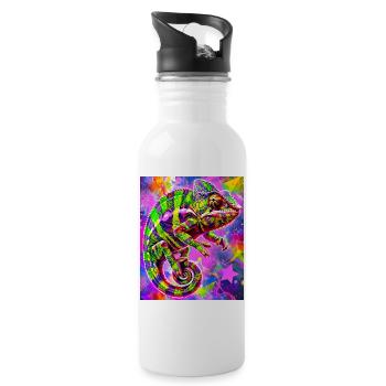 chameleon - Water bottle with straw - white - Right