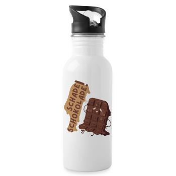 What a pity chocolate! - Water bottle with straw - white - Right