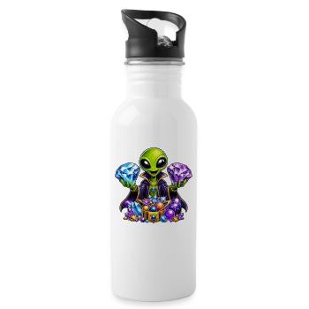 Mage du trésor extraterrestre - Gourde avec paille intégrée - blanc - Droite