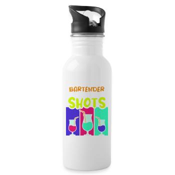 waiter bartender bartender bartender barchef - Water bottle with straw - white - Right