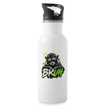 Bruh Raccoon Stylo Stylo Streetwear Stylé - Gourde avec paille intégrée - blanc - Droite
