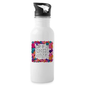 This is my crochet outfit - Water bottle with straw - white - Right