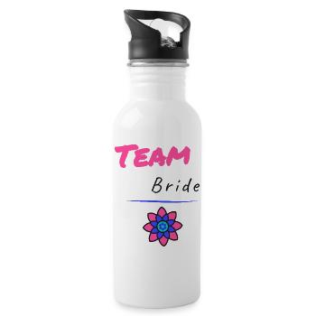 Bachelorette party. BRIDE. TEAM. TEAM MARIEE. BRIDE-TO-BE - Water bottle with straw - white - Right