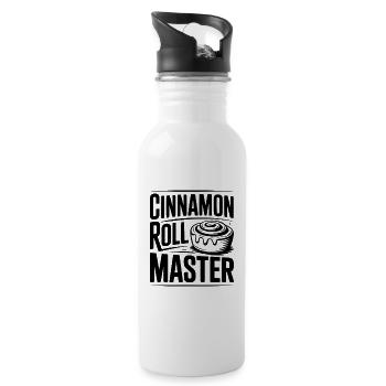 Cinnamon Roll Master - Water bottle with straw - white - Right