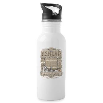 Stonemasonry Stonemasonry Ashlar Perfection - Water bottle with straw - white - Right