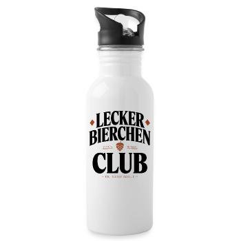 Lecker Bierchen Club Bier Spruch JGA Malle Bier - Gourde avec paille intégrée - blanc - Droite