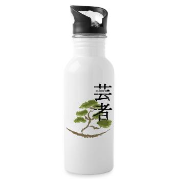 japan Drachen japanisch anime asiatisch - Trinkflasche mit integriertem Trinkhalm - Weiß - Rechts