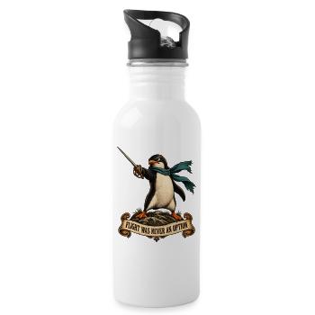 Flight Was Never an Option - Trinkflasche mit integriertem Trinkhalm - Weiß - Rechts