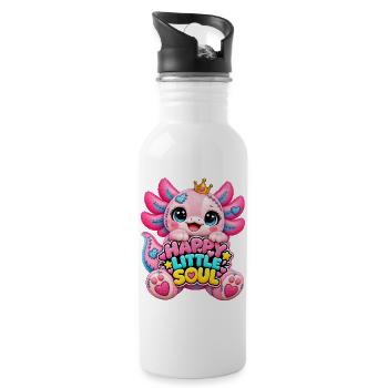 Kuschelmonster Happy Little Soul - Trinkflasche mit integriertem Trinkhalm - Weiß - Rechts