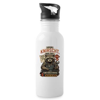 Condition Crunches But Runs Age Dysfunction - Trinkflasche mit integriertem Trinkhalm - Weiß - Rechts