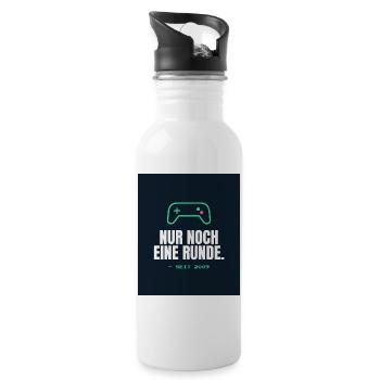 Gamer - Trinkflasche mit integriertem Trinkhalm - Weiß - Rechts
