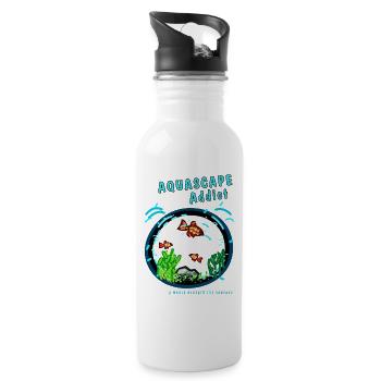 AQUASCAPE Addict - Trinkflasche mit integriertem Trinkhalm - Weiß - Rechts