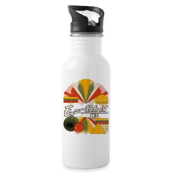 Bohr-Energieniveaus – Physikalische Gleichung - Trinkflasche mit integriertem Trinkhalm - Weiß - Rechts