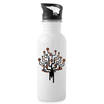 baum2_2f - Water bottle with straw - white - Right